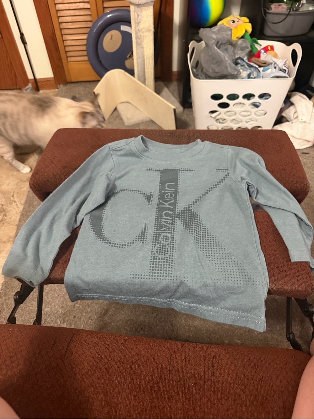 Calvin Klein kid Light Blue Logo Sweater